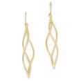 thumbnail image 1 of 14K Yellow Gold Polished Long Twisted Dangle Earrings, 1 of 2