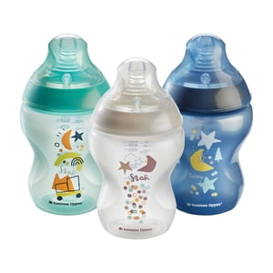 Tommee Tippee Closer Bouteilles pour bébé nature, Mamelons comme le sein avec valve anti-colique