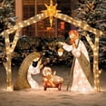 thumbnail image 4 of MesaSe Nativity Scene Silhouette Yard Sign Display 25*20cm With Lights For  Holiday With Metal Stakes, 4 of 11