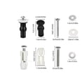 thumbnail image 1 of Mosiee Expansion Screw Set Replacement Stainless Steel Toilet Covers White/Black, 1 of 9
