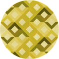 thumbnail image 1 of Ahgly Company Machine Washable Indoor Square Transitional Bold Yellow Area Rugs, 3' Square, 1 of 7