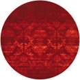 thumbnail image 1 of Ahgly Company Indoor Round Mid-Century Modern Red Oriental Area Rugs, 6' Round, 1 of 6