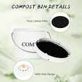 thumbnail image 4 of Kitchen Compost Bin for Kitchen Countertop, 1Gallon Compost Bucket for Kitchen with Lid, White, 4 of 6