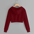 thumbnail image 4 of Timegard Zip up Hoodies for Women Plus Size Cropped Sweatshirts Long Sleeve Shirts Pullover Solid Color, 4 of 5