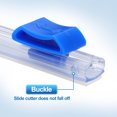 thumbnail image 4 of 8pcs Plastic Wrap Cutter, 12in Plastic Wrap Slide Cutter Self Adhesive Installation Replacement for Aluminum Foil Wax Paper Parchment Paper Wrap Dispenser, Blue, 4 of 6