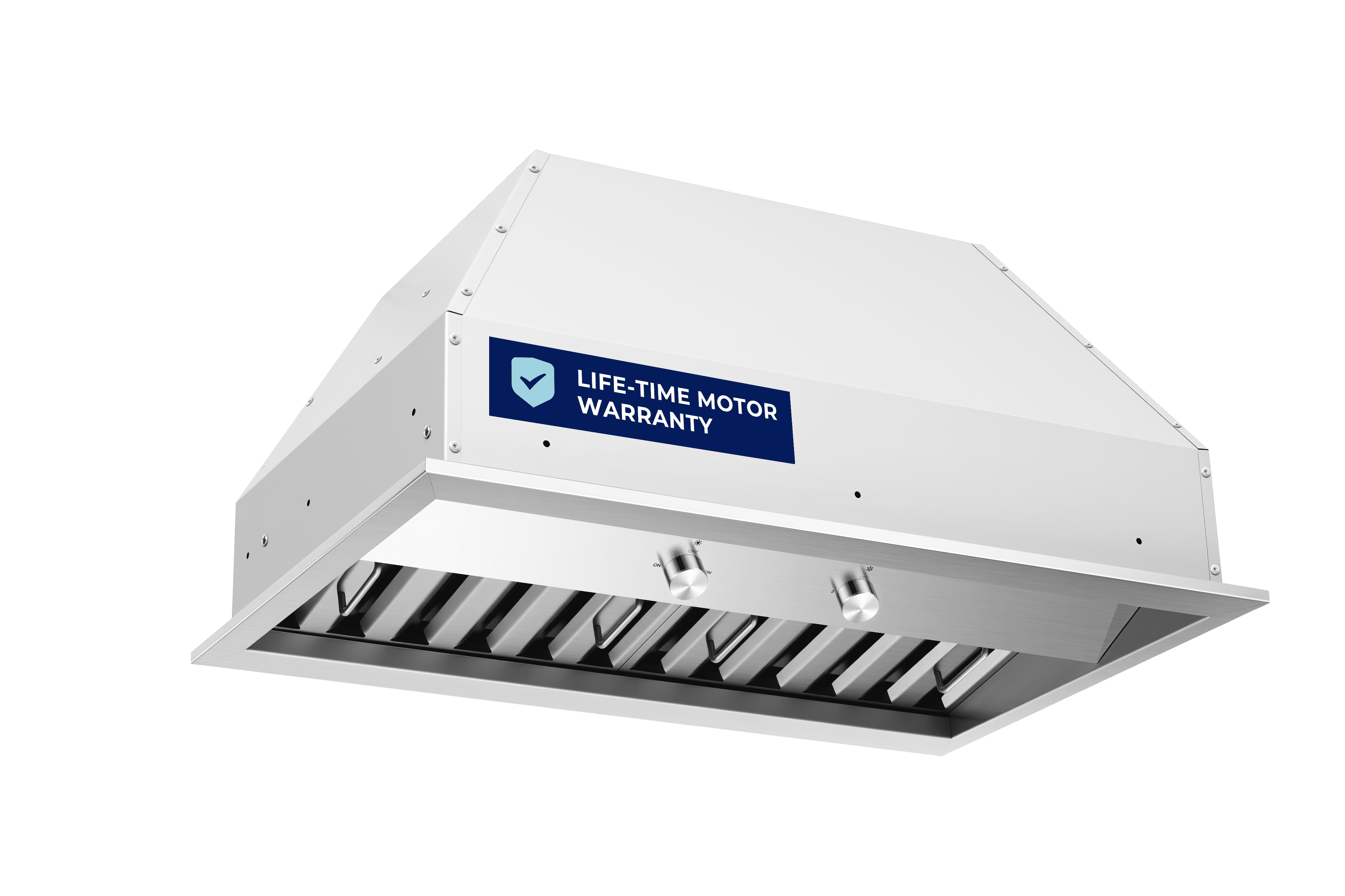 Hauslane Pro-Style 30 inch IN-R200 Built-in Convertible Range Hood 18.5” Deep 120V Low Noise Contemporary Full-Size Handles Professional-Grade Baffle Filters LED Stainless Steel