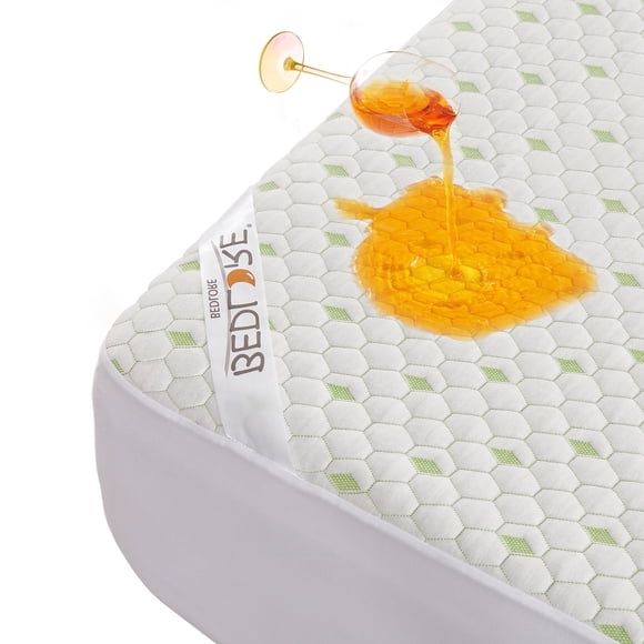 BEDLORE Mattress Protector Waterproof, Queen Size Mattress Pad with 6-18 Inch Deep Pocket, Mattress Cover Breathable Washable