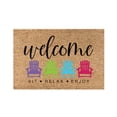 thumbnail image 1 of Summer Holiday Welcome Doormat Non Beach Floor Mat Flower Design Polyester Entrance Carpet, 1 of 4