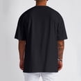 thumbnail image 4 of Men T Shirts Male Summer Pure Oversized Shirt Solid Color Large Size Short Sleeve Round Shoulder Top, 4 of 5