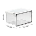 thumbnail image 3 of Cagogo Mirror Cabinet Storage Box, Transparent Drawer Organizer for Bathroom Sink Vanity, Waterproof Plastic Storage Container for Makeup Cosmetics, Clear Organizer Box for Cabinet Office Desk, 3 of 6