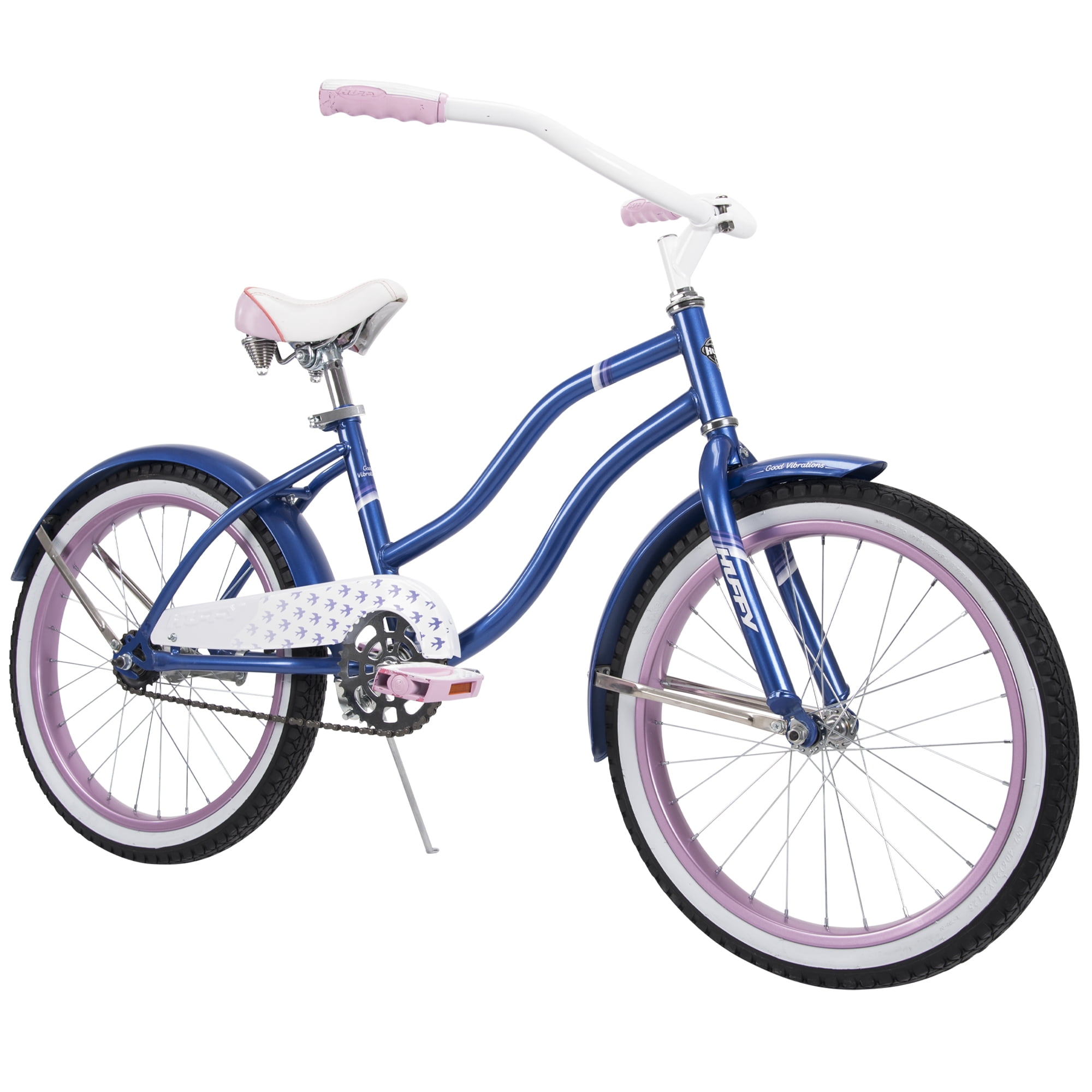 Huffy 20” Good Vibrations Cruiser Bike, Fits Riders 44”-56”, Blue, Ages 5-9, Girls