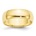 thumbnail image 1 of Bague Demi-Ronde Légère en Or Jaune 10K 6 mm Taille 8, 1 of 3