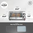 thumbnail image 4 of Kitchen Elite Toaster Oven Compact Countertop & Stainless Steel Tray, Black, 4 of 10