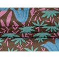 thumbnail image 4 of oneOone Velours Brun Tissu Feuilles & Floral Robe Tissu Tissu Imprimé par la Cour 58 Pouces de Large, 4 of 5