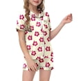 thumbnail image 1 of Ensemble de Pyjama en Soie pour Garçon, Imprimé Graphique, Ensemble de Pyjama à Boutons pour Filles, Ensemble de Pyjama Classique, Pyjamas de Noël pour Filles 8-10 Ans, 1 of 5