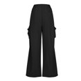 thumbnail image 5 of Timegard Cargo Pants for Women Elastic High Waist Solid Color Straight Leg Outdoor Pants with Pockets, 5 of 5