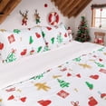 thumbnail image 2 of HITIME 100% Polyester Printed Christmas Duvet Cover Set - King Size 3 Piece Lightweight & Breathable Bedding Set, Soft Microfiber Comforter Cover with Zipper Closure, Christmas Cartoon, 2 of 8