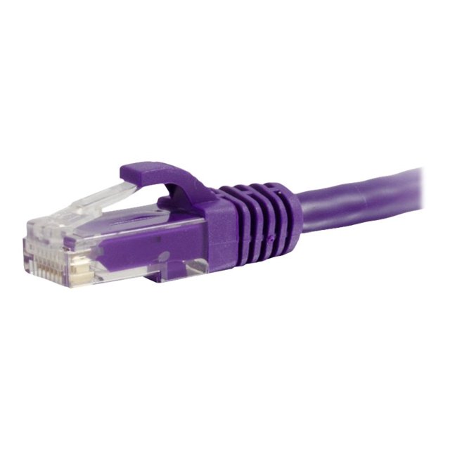 C2G Câble Ethernet de Réseau Cat6a Sans Accroc Non Blindé (UTP) de 8 Pi - Câble de Patch - RJ-45 (m) vers RJ-45 (m) - 8 Pi - UTP - CAT 6a - Moulé, Sans Accroc, Échoué - Violet