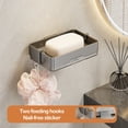 thumbnail image 4 of Vrorvz Non punch Wall mounted Soap Box with Double Drainage and Bonus Hooks for Easy Installation and Maintenance Long Lasting Waterproof Design Suit for Smooth Bathroom Surfaces, 4 of 6