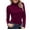 Red, variant on Baberdicy Women's T-Shirts Women Mock Turtleneck Long Sleeve Pullover High Neck Tight Fitting Priming T Shirt Womens Tops White