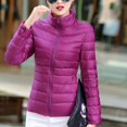 thumbnail image 2 of Hauts pour Femmes Manches Longues Mode Manteau pour Femmes Vêtement d'Extérieur Uni Garder au Chaud Manches Longues Hauts pour Dames, 2 of 4