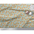 thumbnail image 2 of Soimoi Cotton Poplin Fabric Text & Tiger Face Cartoon Print Fabric by The Yard 56 Inch Wide, 2 of 3