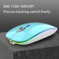 thumbnail image 4 of Wireless Bluetooth Mouse Rechargeable Silent Mouse Dual Mode (Bluetooth 5.1 + 2.4G) with Nano Receiver, 4 of 7