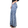 thumbnail image 4 of Jeans Décontractés Extensibles Taille Haute à Étoiles et Pattes d'Éléphant pour Femmes Juniors, 4 of 5