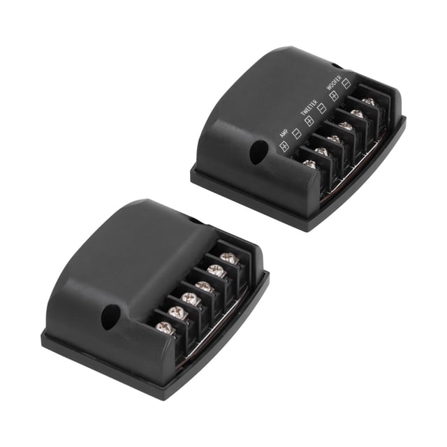 2 Way Speaker Frequency Divider, Audio Crossover 12V 60W Simple Installation 2pcs High Frequency Capacitors For Speaker For Car
