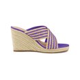 thumbnail image 3 of BLISSFUL STEP Sandales Compensées à Plateforme pour Femmes à Brides Croisées Violet 8,5, 3 of 7