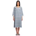 thumbnail image 1 of Moomaya Robe de Nuit d'Allaitement en Coton à Col Rond Imprimée pour Femmes, 1 of 6