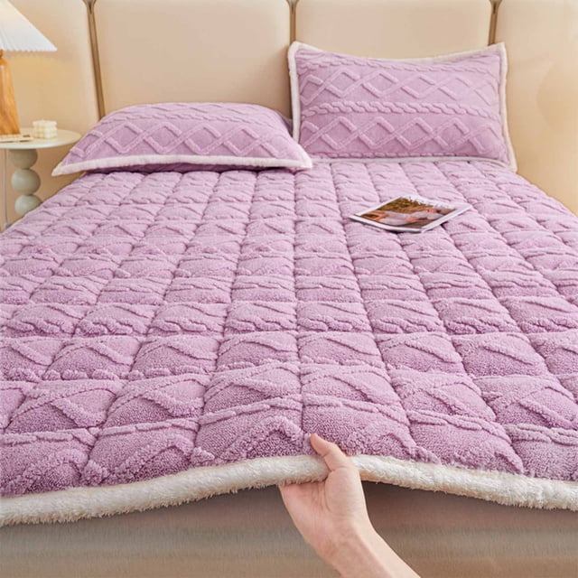 Zenithome Mattress Pad Thick Quilted Foldable Warm Pad For Bed Use