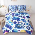thumbnail image 1 of YST Ocean Blue Comforter Sets, 7-Piece, Boho Sea Swirl, Full, 1 of 5
