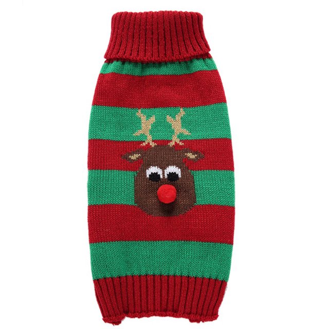 EGNMCR Chandails pour Animaux Chandail Col Roulé Chaud d'Hiver pour Chien Costume pour Chat