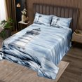 thumbnail image 2 of Erosebridal Lighthouse Coverlet Set Twin, Coastal Scenery Bedding Set, Nautical Ocean Decor 2pcs, 2 of 5
