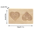 thumbnail image 3 of Oleegame 2PC Cookie Mold DIY Baking Moulds Wooden Cookie Cookie Moulds Embossing Craft Decorative Baking Tools For Christmas Thanksgiving Christmas Kitchen, 3 of 4