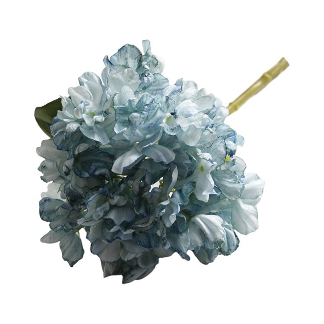 Zanvin Home Decor 1Pc Artificial Flower featuring a single branch of simulation hydrangea in a soft blue and white gradient. Made from canvas material, this ecologically friendly artificial flower measures 6.30x14.17 inches. Ideal for home decor, weddings, parties, or as a thoughtful gift for occasions like Mother's Day or birthdays.