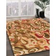 thumbnail image 3 of Ahgly Company Machine Washable Indoor Rectangle Transitional Orange Area Rugs, 5' x 7', 3 of 7