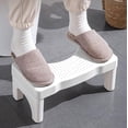 thumbnail image 1 of Boovnll Toilet Stool Squatting Poop Stool Bathroom Potty Step Stool Toilet Assistance Steps Step Stool Fits All Toilets Detachable Stackable, 1 of 8