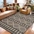 thumbnail image 1 of Garvee 9'x12' Outdoor Rug Waterproof Outdoor Patio Rug Mat, Reverisble Plastic Straw Outdoor Rug for RV Camping Picnic Beach Balcony, Black and Coffee, 1 of 6