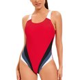 thumbnail image 1 of TIMIFIS Maillots de Bain une Pièce Rouges pour Femmes, Maillots de Sport, Contrôle du Ventre, Entraînement Athlétique, 1 of 8