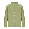 thumbnail image 3 of RXIRUCGD Chemise Blouse à Manches Longues pour Homme à Col Rabattu, Vert Armée, Taille : 2TG, 3 of 5