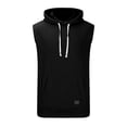 thumbnail image 3 of Birdeem Vest for Men Men Casual Solid Color Solid Color Sleeveless Hooded Blouse, 3 of 11