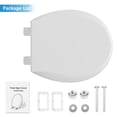 thumbnail image 4 of COZONY White Oval Plastic, Toilet Seat, 4 of 8