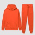 thumbnail image 4 of Weiqiqre Sweatsuits for Men Solid Color Loose Fit Basic Pullover Hoodies Sweatshirt Sport Jogging Suits, 4 of 7