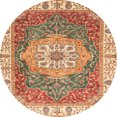 thumbnail image 1 of Ahgly Company Tapis d'Intérieur Ronds Abstraits Orientaux Rouges, 5 Pieds Rond, 1 of 6
