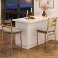 thumbnail image 4 of Bar Stools Set of 2 with Back & Footrest, Modern Counter Height Barstools for Kitchen Island, 4 of 7