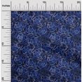 thumbnail image 2 of oneOone Cotton Jersey Blue Fabric Abstract Craft Projects Decor Fabric Printed By The Yard 58 Inch Wide, 2 of 4