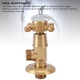 thumbnail image 4 of Copper Water Shut Off Valve, Compact Angle Stop Valve for Home Bathroom Toilets Brass Fitting for Renovation, 4 of 7