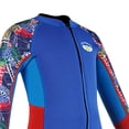 thumbnail image 3 of Split Wetsuit Kids Front Zip Keep Warm Swimsuit for Summer Water Parks Kayak Blue Color M, 3 of 10